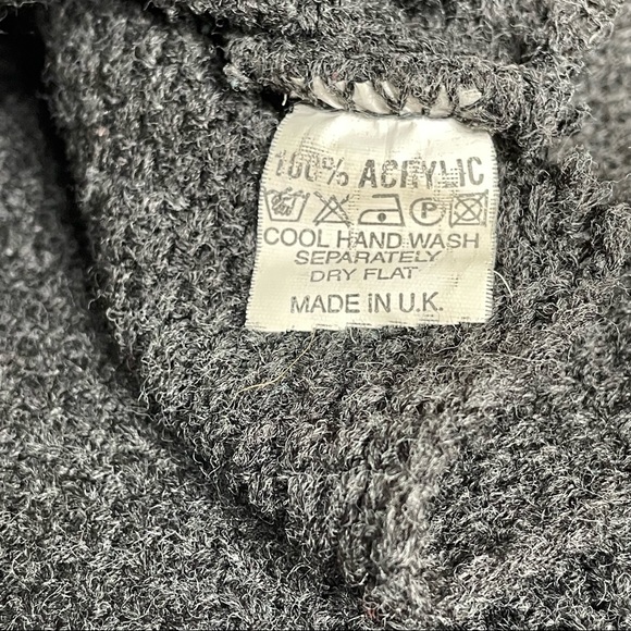 Boohoo Sweater Gray Side Slit Chunky SZ 20 - Picture 5 of 10